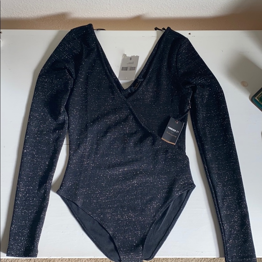Black sparkled bodysuit